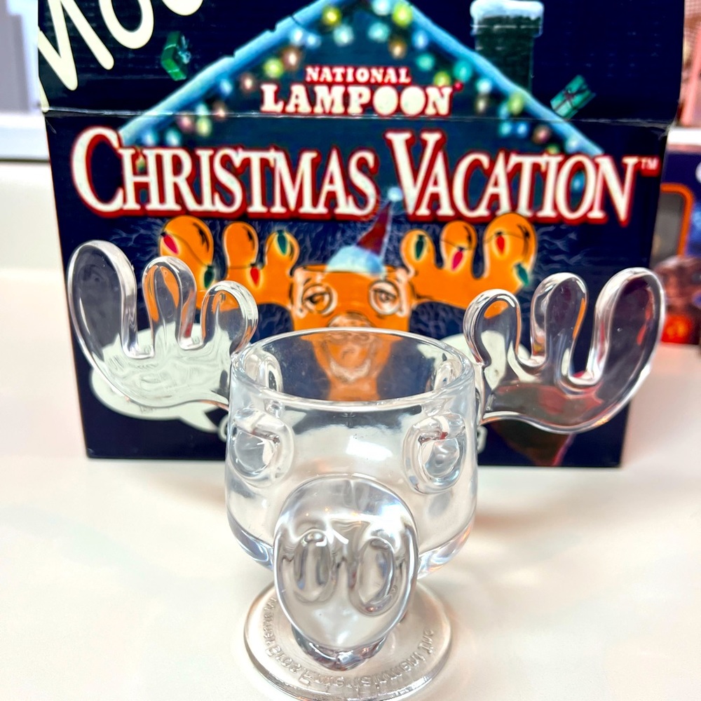 Christmas Vacation Glass Moose Mugs
